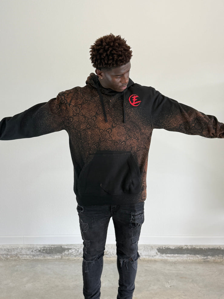 Distressed Cross & Crown Hoodie